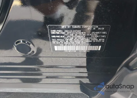 2025 Subaru Forester Premium из США, поврежденный, VIN JF2SLDDC6SH405992